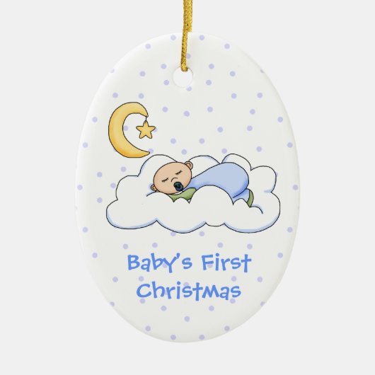 Baby's eerste kerstversiering keramisch ornament (Voorkant)