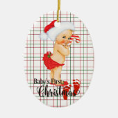 Baby's eerste kerstversiering keramisch ornament (Voorkant)