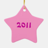 Baby's eerste kerstversiering keramisch ornament (Achterkant)