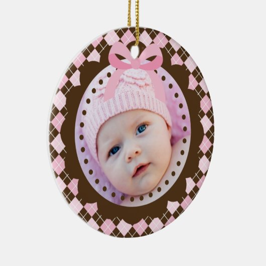 Baby's eerste kerstversiering keramisch ornament (Rechts)