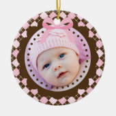 Baby's eerste kerstversiering keramisch ornament (Voorkant)