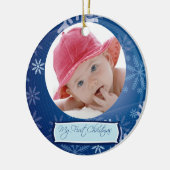 Baby's eerste kerstversiering keramisch ornament (Links)
