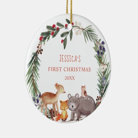 Baby's eerste kerstversiering keramisch ornament (Rechts)