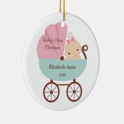 Baby's eerste kerstversiering keramisch ornament (Rechts)