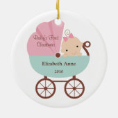 Baby's eerste kerstversiering keramisch ornament (Achterkant)