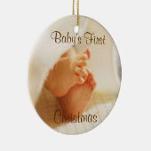Baby's eerste kerstversiering keramisch ornament (Rechts)