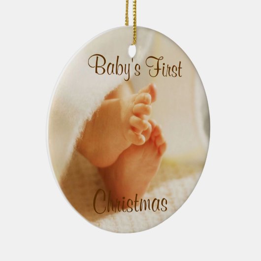 Baby's eerste kerstversiering keramisch ornament (Rechts)