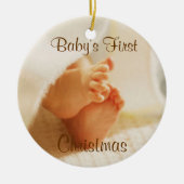 Baby's eerste kerstversiering keramisch ornament (Voorkant)