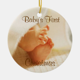 Baby's eerste kerstversiering keramisch ornament