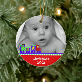 Baby's eerste kerstversiering keramisch ornament