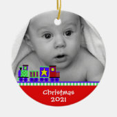 Baby's eerste kerstversiering keramisch ornament (Voorkant)