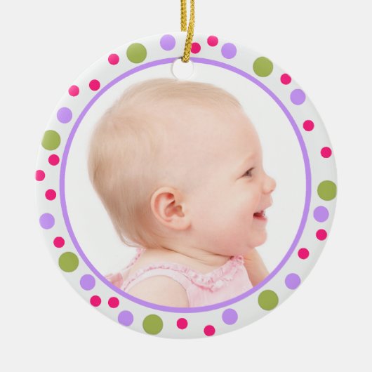 Baby's eerste kerstversiering keramisch ornament (Voorkant)
