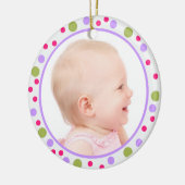 Baby's eerste kerstversiering keramisch ornament (Links)