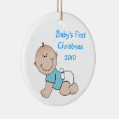 Baby's eerste kerstversiering keramisch ornament (Rechts)