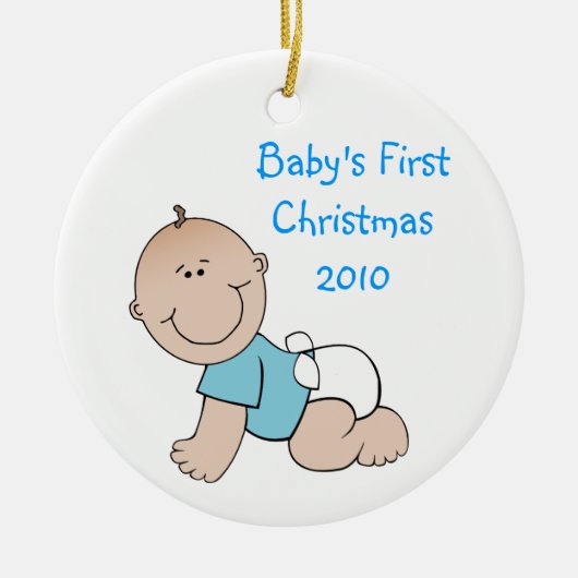 Baby's eerste kerstversiering keramisch ornament (Voorkant)