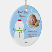 Baby's eerste kerstversiering keramisch ornament (Rechts)