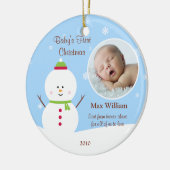 Baby's eerste kerstversiering keramisch ornament (Links)