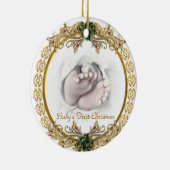 Baby's eerste kerstversiering keramisch ornament (Rechts)