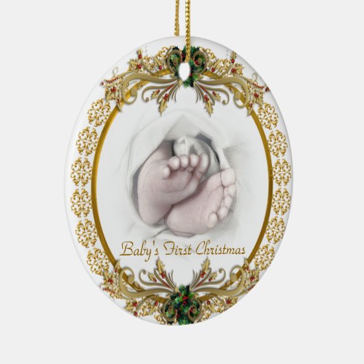 Baby's eerste kerstversiering keramisch ornament (Rechts)
