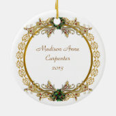 Baby's eerste kerstversiering keramisch ornament (Achterkant)