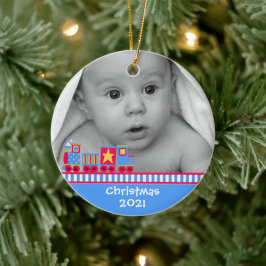 Baby's eerste kerstversiering keramisch ornament