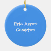 Baby's eerste kerstversiering keramisch ornament (Achterkant)