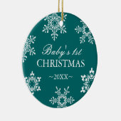 Baby's eerste kerstversiering keramisch ornament (Rechts)