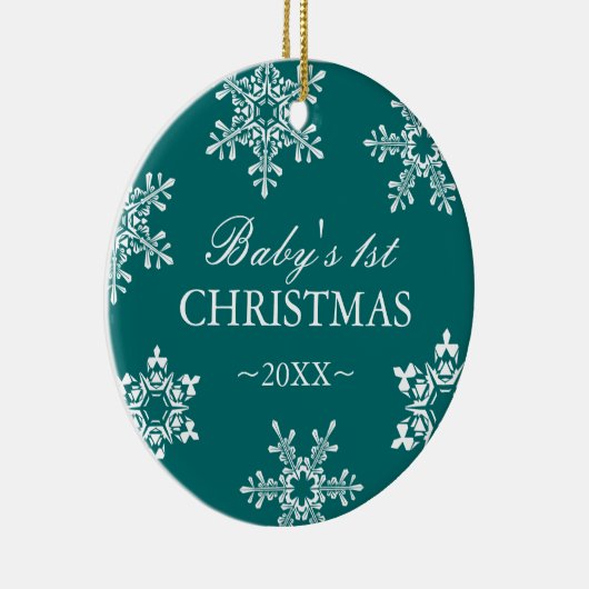 Baby's eerste kerstversiering keramisch ornament (Rechts)