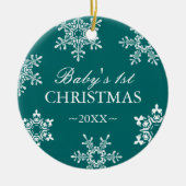 Baby's eerste kerstversiering keramisch ornament (Voorkant)