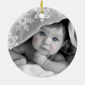 Baby's eerste kerstversiering keramisch ornament (Achterkant)