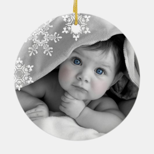 Baby's eerste kerstversiering keramisch ornament (Achterkant)
