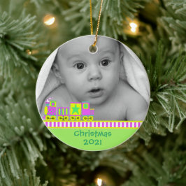 Baby's eerste kerstversiering keramisch ornament