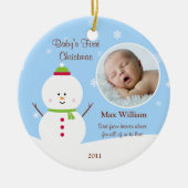 Baby's eerste kerstversiering keramisch ornament (Voorkant)