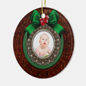 Baby's eerste kerstversiering keramisch ornament (Links)