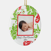 Baby's eerste kerstversiering keramisch ornament (Rechts)
