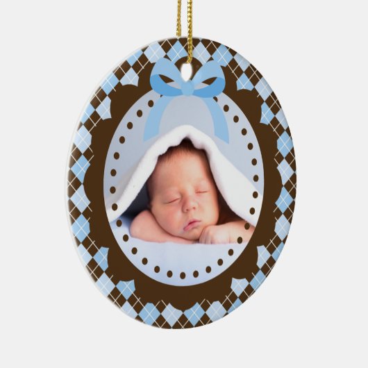 Baby's eerste kerstversiering keramisch ornament (Rechts)