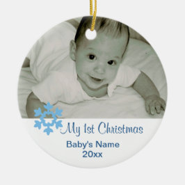Baby's eerste kerstversiering keramisch ornament