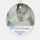 Baby's eerste kerstversiering keramisch ornament (Links)