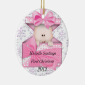 Baby's eerste kerstversiering keramisch ornament (Rechts)