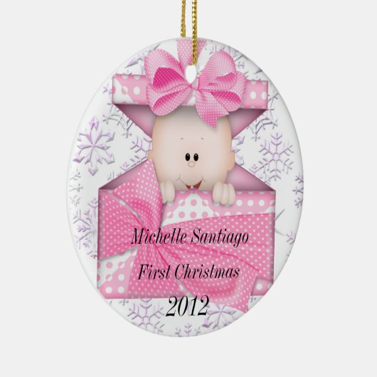 Baby's eerste kerstversiering keramisch ornament (Rechts)