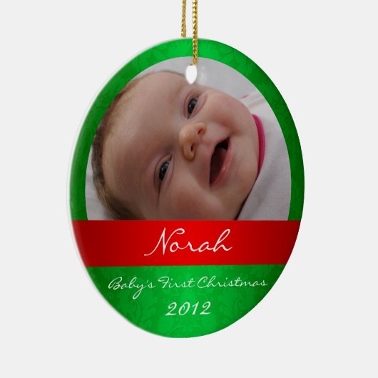 Baby's eerste kerstversiering keramisch ornament (Rechts)