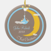 Baby's eerste kerstversiering keramisch ornament (Achterkant)