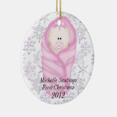 Baby's eerste kerstversiering keramisch ornament (Rechts)