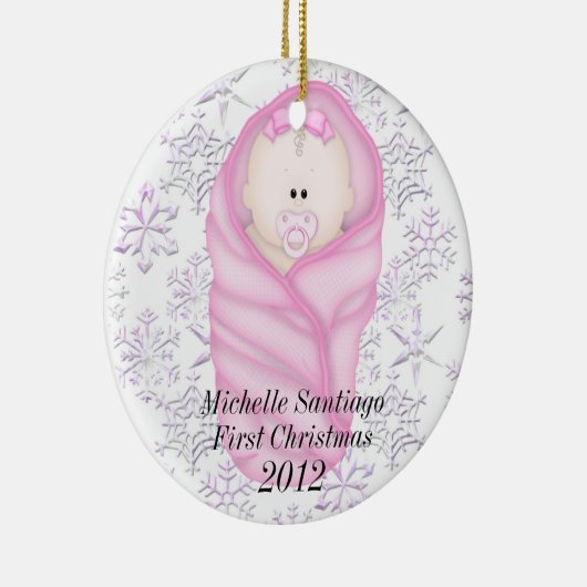 Baby's eerste kerstversiering keramisch ornament (Rechts)