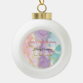 Baby's eerste kerstversiering keramische bal ornament (Voorkant)