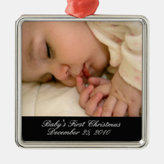 Baby's eerste kerstversiering metalen ornament