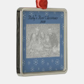 Baby's eerste kerstversiering metalen ornament (Rechts)