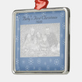 Baby's eerste kerstversiering metalen ornament (Links)