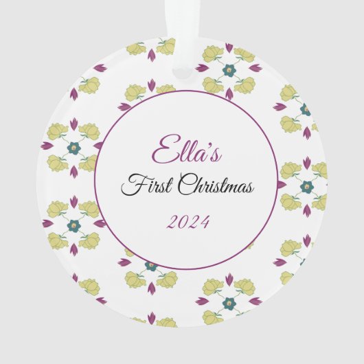 Baby's eerste kerstversiering ornament (achterkant)