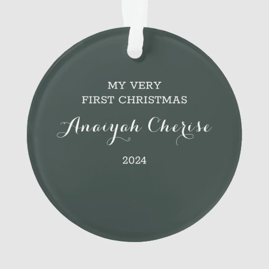 Baby's eerste kerstversiering ornament (achterkant)